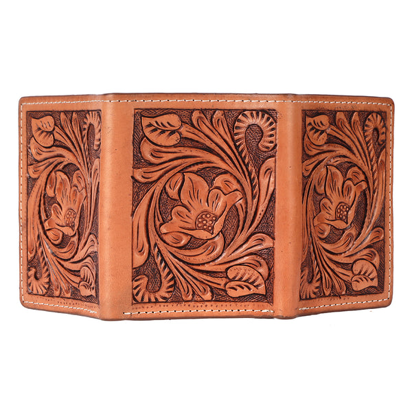 BEBGM172-Western Leather Trifold Wallet