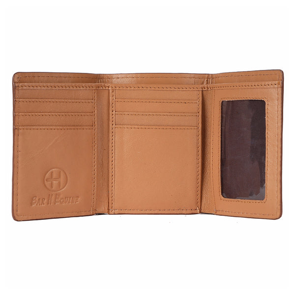 BEBGM172-Western Leather Trifold Wallet