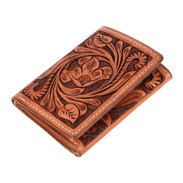 BEBGM172-Western Leather Trifold Wallet