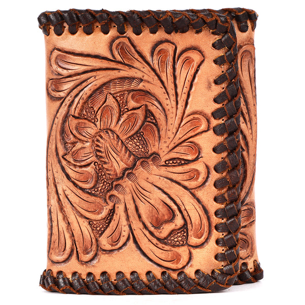 BEBGM176-Western Leather Trifold Wallet