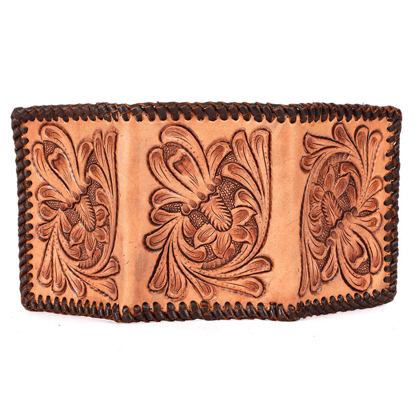 BEBGM176-Western Leather Trifold Wallet