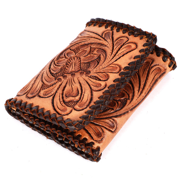 BEBGM176-Western Leather Trifold Wallet