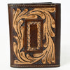 BEBGM183-Western Leather Trifold Wallet