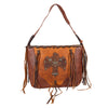 ADBGM422 Thunderbird Leather Hobo Bag with Fringe & Concho Accents - American Darling