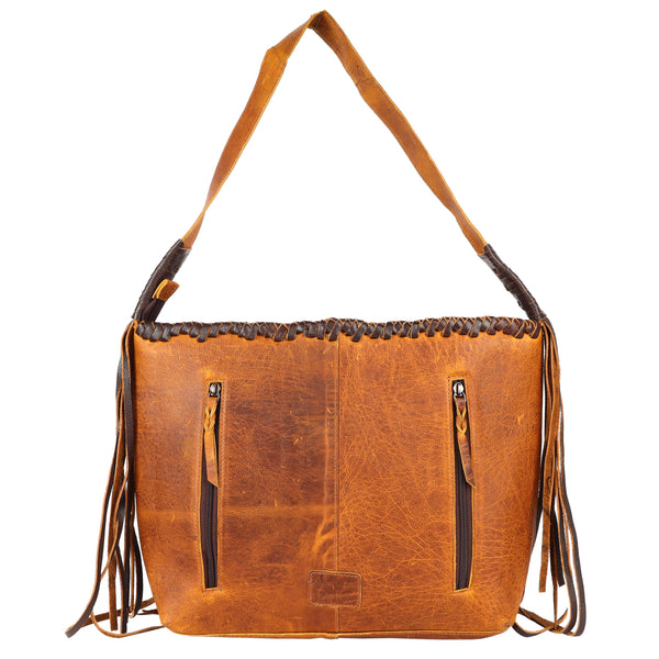 ADBGM422 Thunderbird Leather Hobo Bag with Fringe & Concho Accents - American Darling