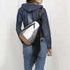ADBG1482 American Darling Crocodile Embossed Sling Bag | Hand-Tooled Leather Fringe Bag