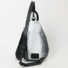 ADBG1482 American Darling Crocodile Embossed Sling Bag | Hand-Tooled Leather Fringe Bag