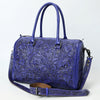 ADBG1483 American Darling Hand-Tooled Leather Duffel Bag | Floral Carved Travel Carryall