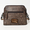 ADBG769 American Darling Hand Tooled Western Leather Crossbody - Floral Carved Full Grain Leather
