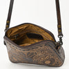 ADBG769 American Darling Hand Tooled Western Leather Crossbody - Floral Carved Full Grain Leather