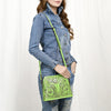 ADBG769 American Darling Hand Tooled Western Leather Crossbody - Floral Carved Full Grain Leather