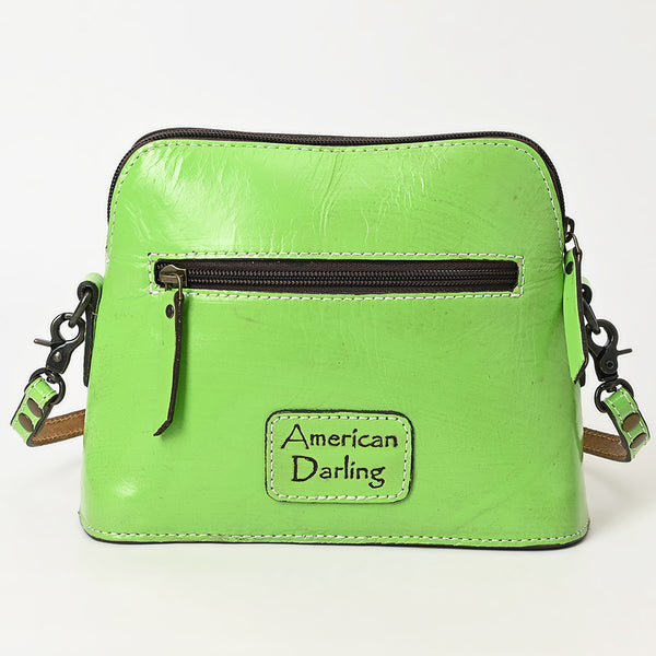 ADBG769 American Darling Hand Tooled Western Leather Crossbody - Floral Carved Full Grain Leather