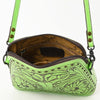 ADBG769 American Darling Hand Tooled Western Leather Crossbody - Floral Carved Full Grain Leather