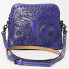 ADBG769 American Darling Hand Tooled Western Leather Crossbody - Floral Carved Full Grain Leather