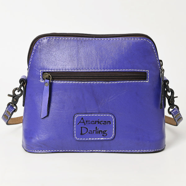 ADBG769 American Darling Hand Tooled Western Leather Crossbody - Floral Carved Full Grain Leather