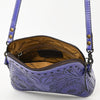ADBG769 American Darling Hand Tooled Western Leather Crossbody - Floral Carved Full Grain Leather