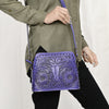 ADBG769 American Darling Hand Tooled Western Leather Crossbody - Floral Carved Full Grain Leather