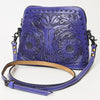 ADBG769 American Darling Hand Tooled Western Leather Crossbody - Floral Carved Full Grain Leather
