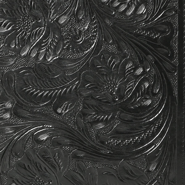 ADBG1232 American Darling Western Hand-Tooled Leather Portfolio Bag - Floral Carved Genuine Leather Case