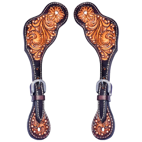 BER195-Western American Leather Spur Strap