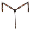BER437-Western Leather Breast Collar