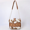 ADBG1485 American Darling Cowhide Crossbody Bag | Hand-Tooled Leather Saddle Purse