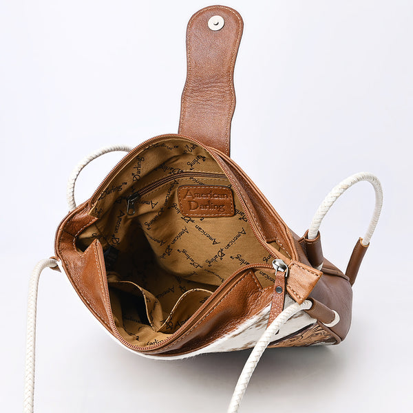 ADBG1485 American Darling Cowhide Crossbody Bag | Hand-Tooled Leather Saddle Purse