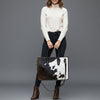 ADBGM428 Hair-On Cowhide Leather Tote Bag with Structured Handles - American Darling