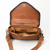 ADBGM429 Hair-On Hide Foldover Fringe Bag with Braided Strap - American Darling
