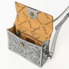 ADBG1491 American Darling Hand-Tooled Leather Small Cross Body Bag Floral Carved Western Purse
