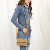 ADBG1491 American Darling Hand-Tooled Leather Small Cross Body Bag Floral Carved Western Purse