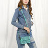 ADBG1491 American Darling Hand-Tooled Leather Small Cross Body Bag Floral Carved Western Purse