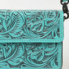 ADBG1491 American Darling Hand-Tooled Leather Small Cross Body Bag Floral Carved Western Purse