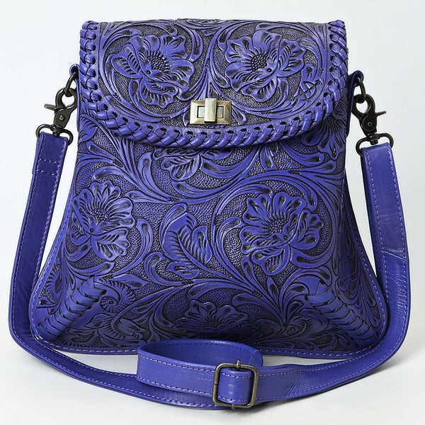 ADBG1496 American Darling Hand-Tooled Leather Crossbody Bag | Floral Carved Western Purse