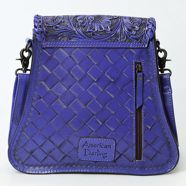 ADBG1496 American Darling Hand-Tooled Leather Crossbody Bag | Floral Carved Western Purse
