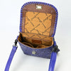 ADBG1496 American Darling Hand-Tooled Leather Crossbody Bag | Floral Carved Western Purse