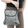 ADBG1496 American Darling Hand-Tooled Leather Crossbody Bag | Floral Carved Western Purse