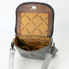 ADBG1496 American Darling Hand-Tooled Leather Crossbody Bag | Floral Carved Western Purse