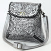 ADBG1496 American Darling Hand-Tooled Leather Crossbody Bag | Floral Carved Western Purse