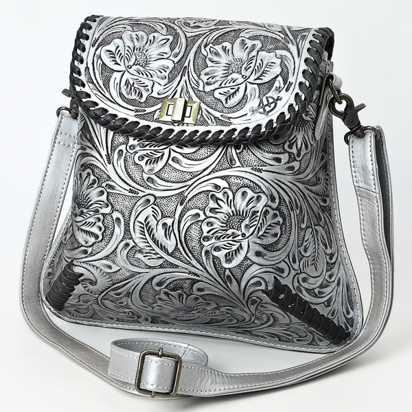ADBG1496 American Darling Hand-Tooled Leather Crossbody Bag | Floral Carved Western Purse
