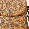 ADBG1496 American Darling Hand-Tooled Leather Crossbody Bag | Floral Carved Western Purse