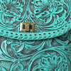 ADBG1496 American Darling Hand-Tooled Leather Crossbody Bag | Floral Carved Western Purse