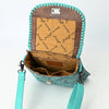 ADBG1496 American Darling Hand-Tooled Leather Crossbody Bag | Floral Carved Western Purse