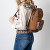 ADBG1498 American Darling Hand-Tooled Leather Backpack Bag | Western Full-Grain Artisan Pack