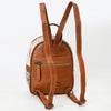ADBG1499 American Darling Western Leather Backpack Bag with Hair-On Cowhide & Hand-Tooled Details