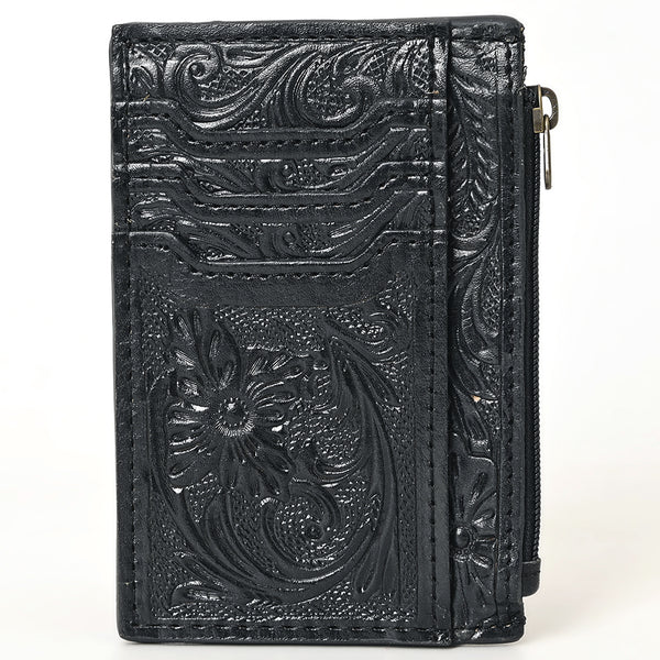 ADBG1506 American Darling Western Leather Card Holder Bag with Hand-Tooled Floral Carved Detail