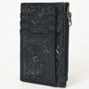 ADBG1506 American Darling Western Leather Card Holder Bag with Hand-Tooled Floral Carved Detail