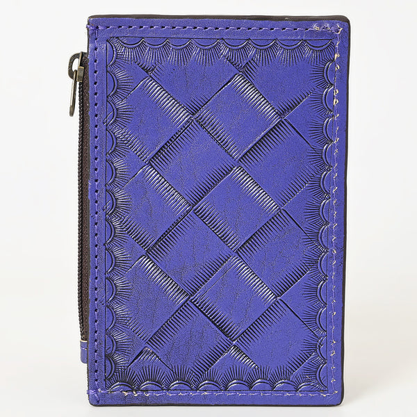 ADBG1506 American Darling Western Leather Card Holder Bag with Hand-Tooled Floral Carved Detail