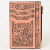 ADBG1506 American Darling Western Leather Card Holder Bag with Hand-Tooled Floral Carved Detail