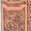ADBG1506 American Darling Western Leather Card Holder Bag with Hand-Tooled Floral Carved Detail
